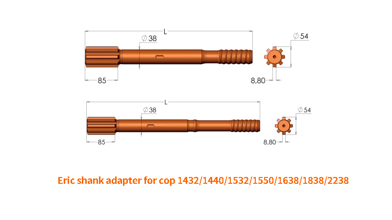 COP 1440/1638/1838凿岩机钎尾