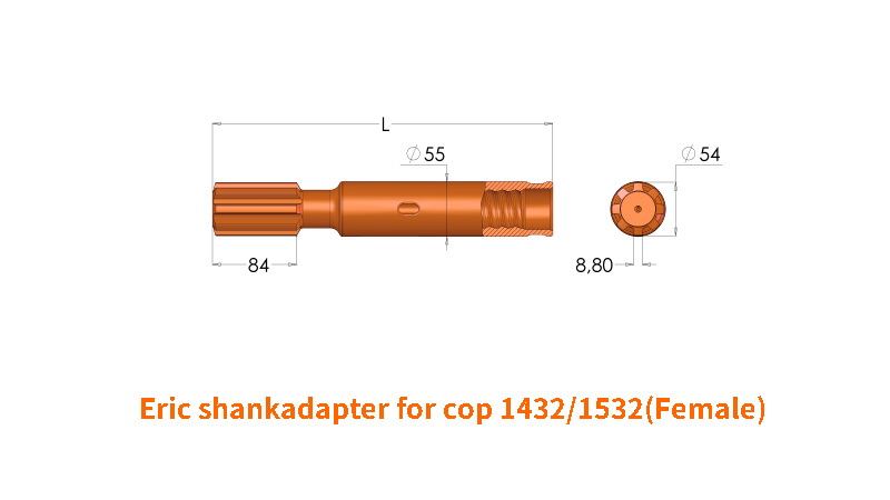 COP 1432/1532凿岩机内螺纹钎尾