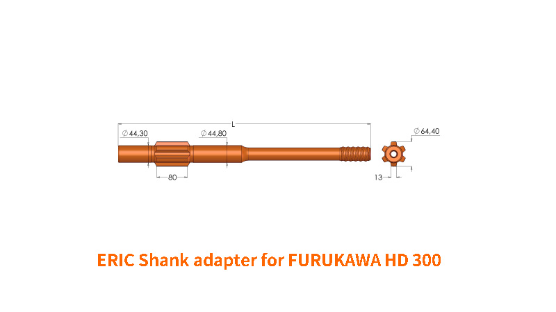 HD 300 凿岩机钎尾